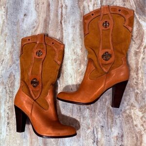 Women’s MIRANDA LAMBERT Candice western suede/leather boots- Size 6